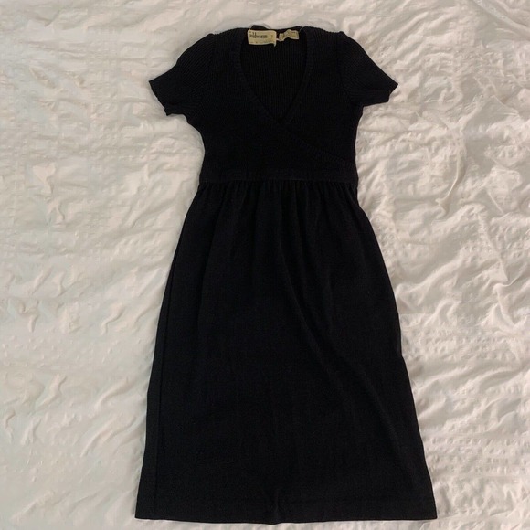 Vintage Goldworm Black Wool Sweater Dress sz Small - Picture 2 of 12